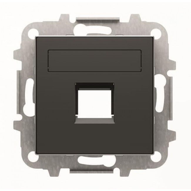 Μετώπη Πρίζας Τηλεφώνου ή Data Μαύρο Soft 8518.1NS Sky ABB