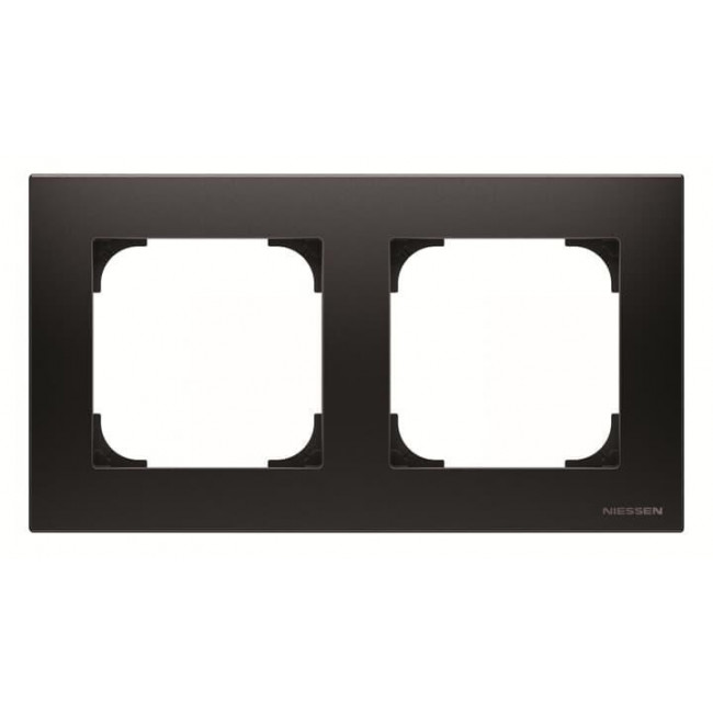 Πλαίσιο 2 Θέσεων Μαύρο Soft 8572NS Sky ABB