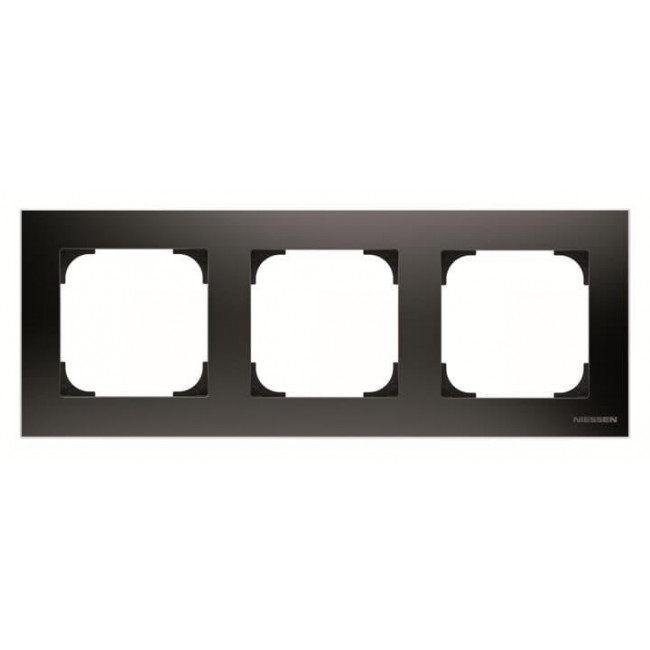 Πλαίσιο 3 Θέσεων Μαύρο Soft 8573NS Sky ABB