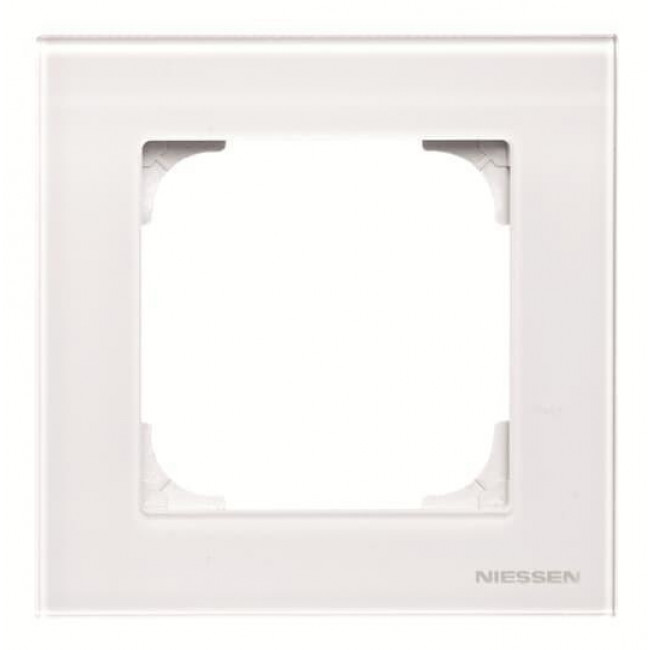 Πλαίσιο 1 Θέσης Λευκό Γυαλί 8571CB Sky ABB