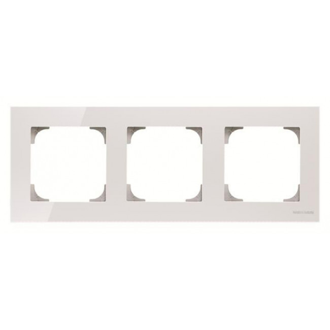 Πλαίσιο 3 Θέσεων Λευκό Γυαλί 8573CB Sky ABB