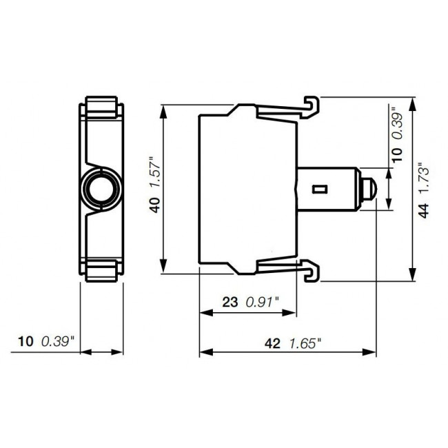 Βάση Με Ενδεικτικό LED Κόκκινο 230V AC MLBL-07R ABB
