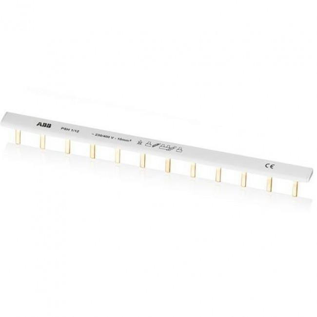 Μπάρα Γεφύρωσης Περονωτή 1P 63A 12 Συνδέσεις PSH1/12 ABB