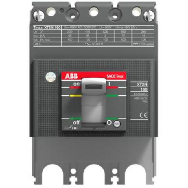 Σώμα Αυτόματου Διακόπτη Ισχύος 3P 160A 50kA XT2S160 Breaking Part 3PFF ABB