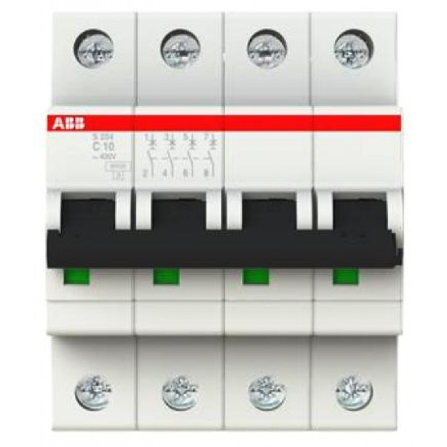 Αυτόματη Ασφάλεια 4P C 80A 6kA S204-C80 ABB