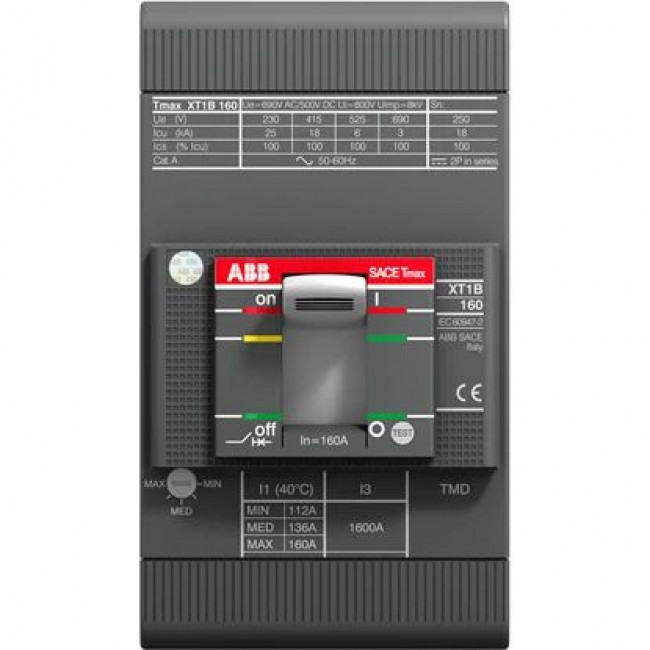 Αυτόματος Διακόπτης Ισχύος 3P 16A 70kA XT1H160 TMD16-300 3p FF ABB