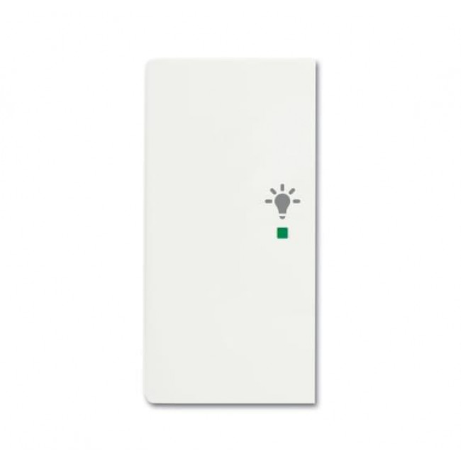 Μετώπη KNX 1/2 Πλήκτρου Με Σύμβολο Φώς Αριστερό Λευκό Soft SRL-2-L-884 Free@home ABB