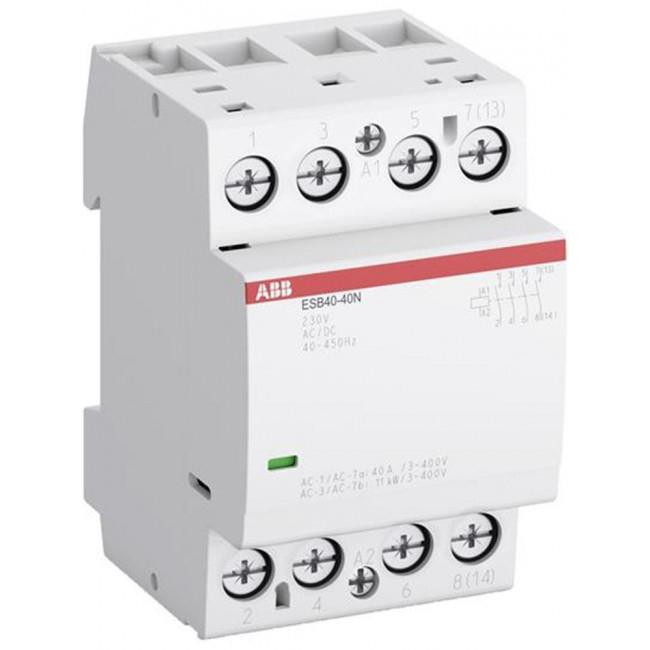 Ρελέ Ισχύος Ράγας 4P 40A 4NO 48VAC/DC Αθόρυβος ESB40-40N ABB