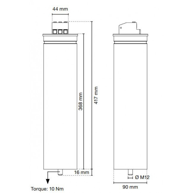 Πυκνωτής Διόρθωσης Συνημίτονου 6.3kVAr 440V QCap F5 V440 Q6,3 N3 ABB