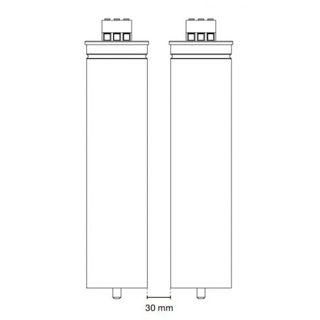 Πυκνωτής Διόρθωσης Συνημίτονου 25kVAr 440V QCap F5 V440 Q25 N3 ABB