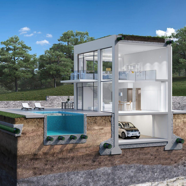 Σωλήνα Αποστράγγισης Ευθεία Φ125 Με Γεούφασμα SN4 GeoDrain ΚΟΥΒΙΔΗΣ