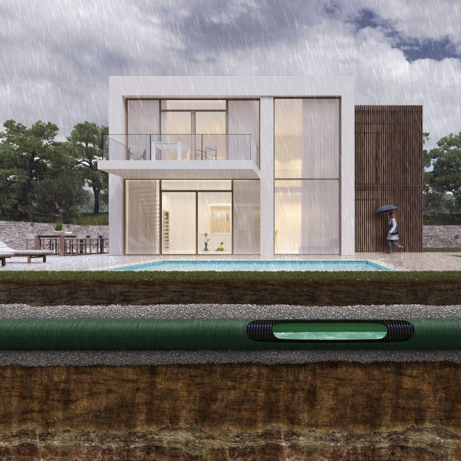 Σωλήνα Αποστράγγισης Ευθεία Φ125 Με Γεούφασμα SN4 GeoDrain ΚΟΥΒΙΔΗΣ