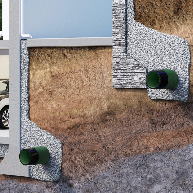 Σωλήνα Αποστράγγισης Ευθεία Φ125 Με Γεούφασμα SN4 GeoDrain ΚΟΥΒΙΔΗΣ