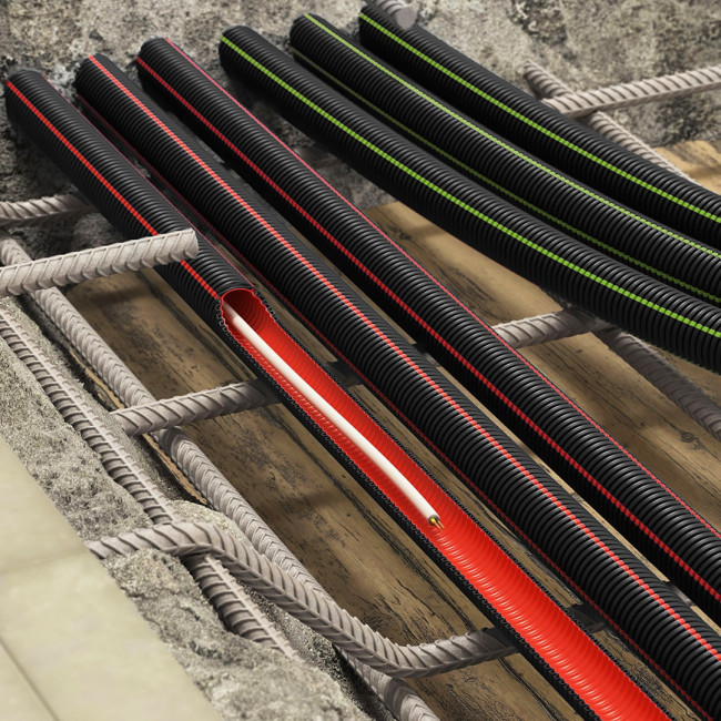 Σωλήνα Σπιράλ Φ32 Με Πράσιννη Σήμανση DuroFlex Plus ISR ΚΟΥΒΙΔΗΣ