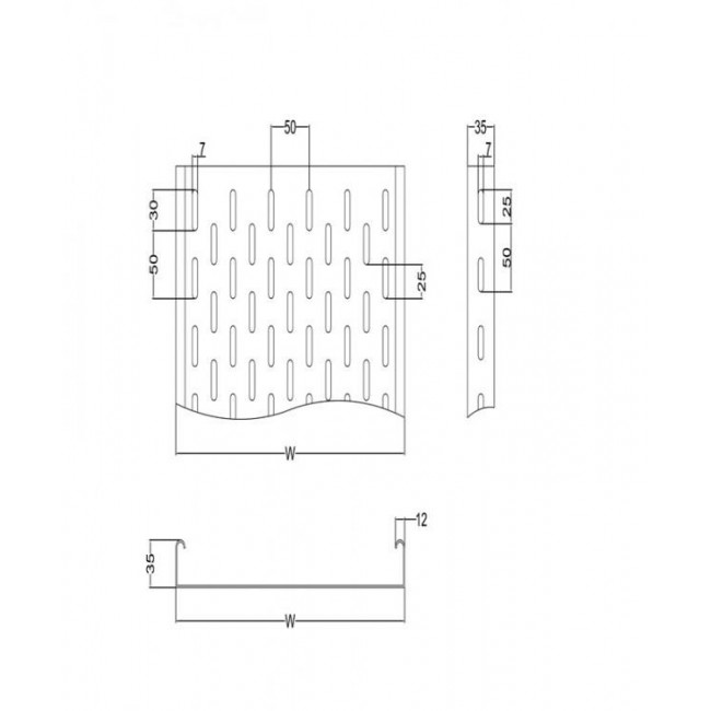 Μεταλλική Σχάρα 300X35Χ0.75mm(3.0m) ΜΕΤΑΛΛΟΔΟΜΗ