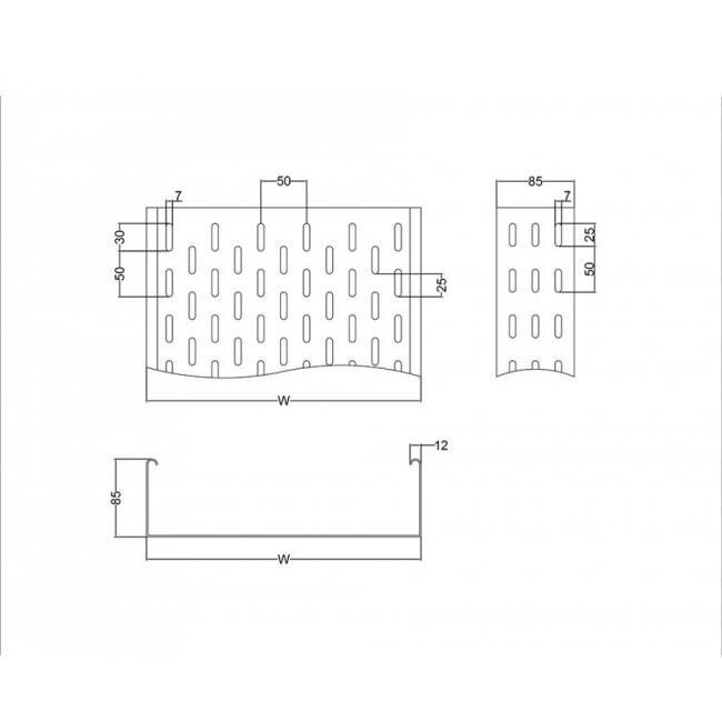 Μεταλλική Σχάρα 500X85Χ1.00mm(3.0m) ΜΕΤΑΛΛΟΔΟΜΗ