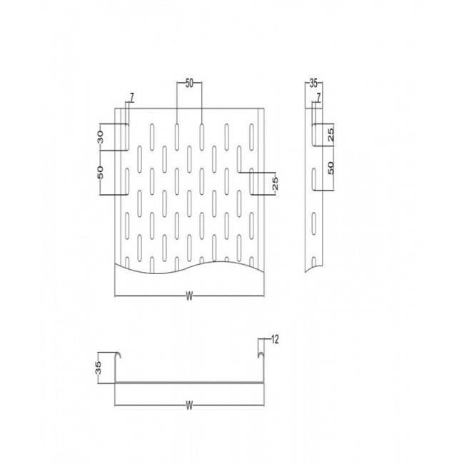 Μεταλλική Σχάρα 600X35Χ1.00mm(3.0m) ΜΕΤΑΛΛΟΔΟΜΗ
