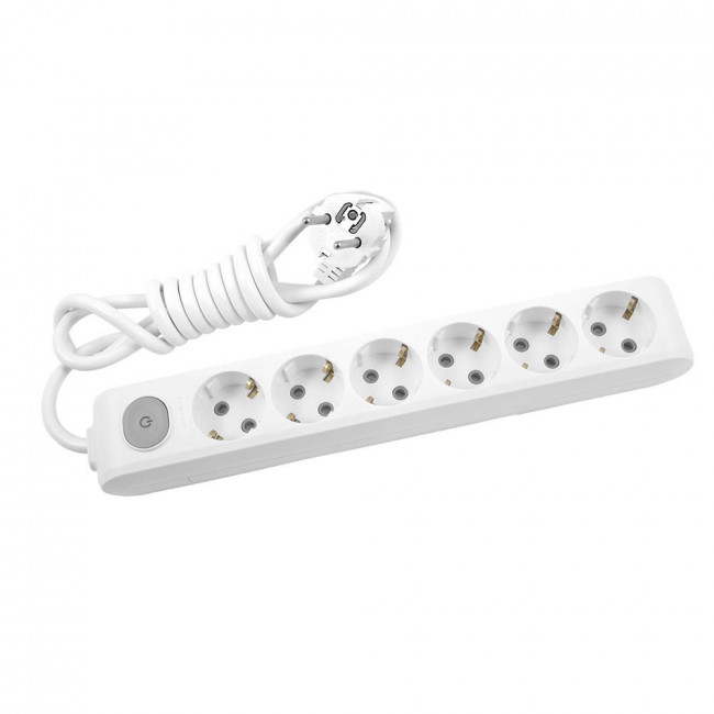 Πολύπριζο 6 Σούκο Με Διακόπτη 1.5m Λευκό WLTA04612WH PANASONIC