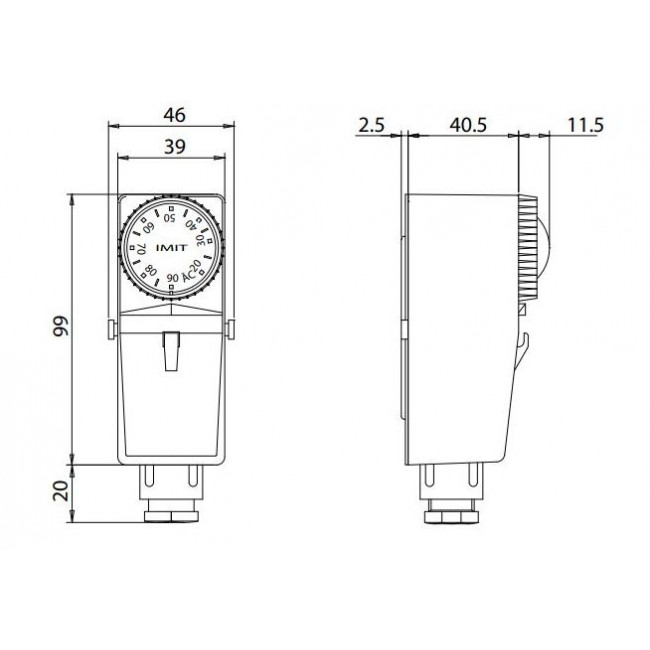 Θερμοστάτης Επαφής 20-90°C BRC 545610 IMIT