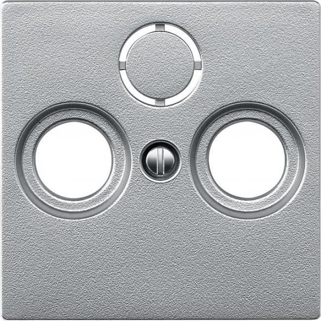 Μετώπη Πρίζας TV-R-SAT Αλουμίνιο 297560 System-M MERTEN