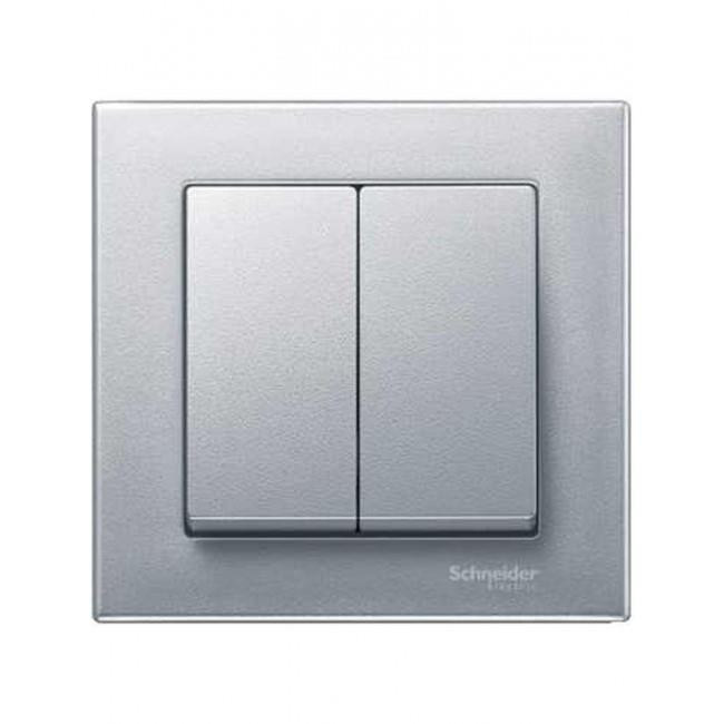 Μετώπη 2 Πλήκτρων Αλουμίνιο 433560 System-M MERTEN