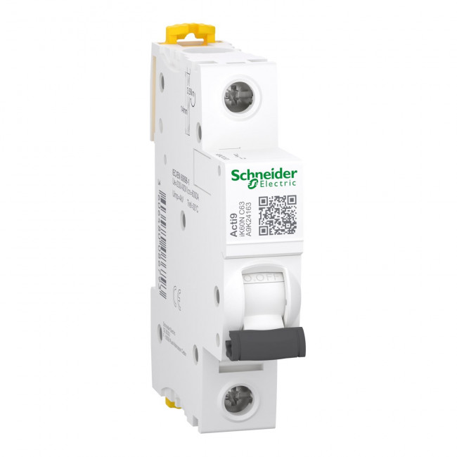 Αυτόματη Ασφάλεια 1P C 63A 6kA A9K24163 SCHNEIDER ELECTRIC