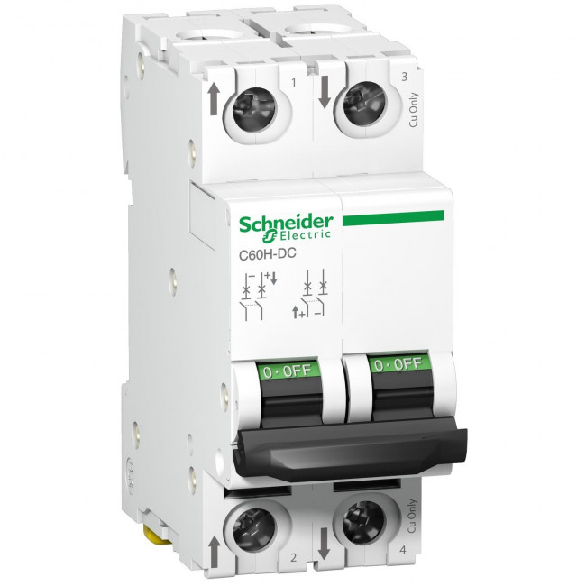 Αυτόματη Ασφάλεια 2P C 6A 6kA 500VDC A9N61526 SCHNEIDER ELECTRIC