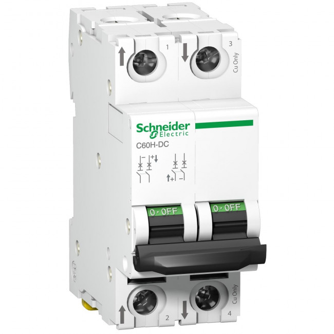 Αυτόματη Ασφάλεια 2P C 50A 6kA 500VDC A9N61538 SCHNEIDER ELECTRIC
