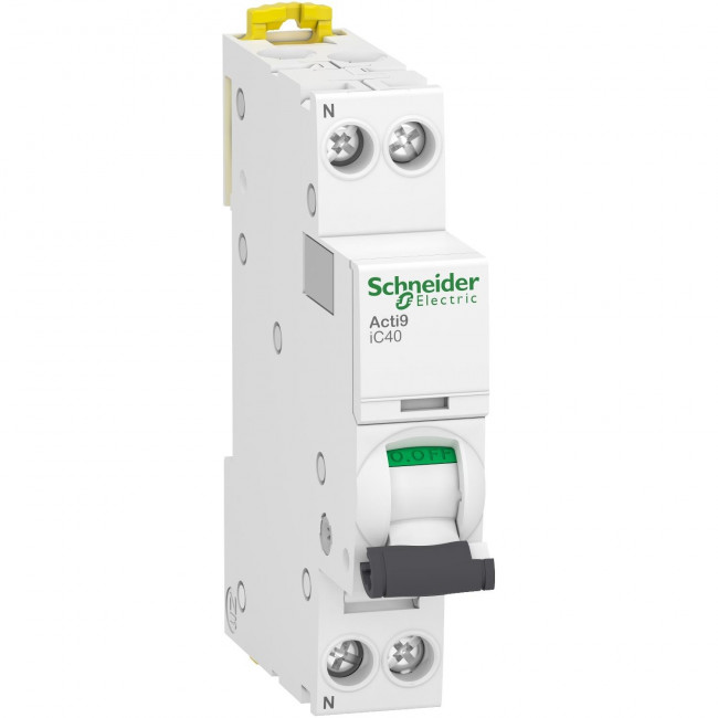 Αυτόματη Ασφάλεια 1P+N C 10A 6kA 1 Στοιχείου A9P54610 SCHNEIDER ELECTRIC