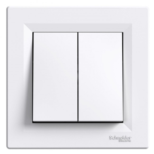 Διακόπτης Διπλός A/R Λευκό EPH0600121 ASFORA