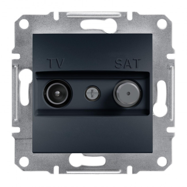 Πρίζα TV-SAT Τερματική 1dB Ανθρακί EPH3400171 ASFORA