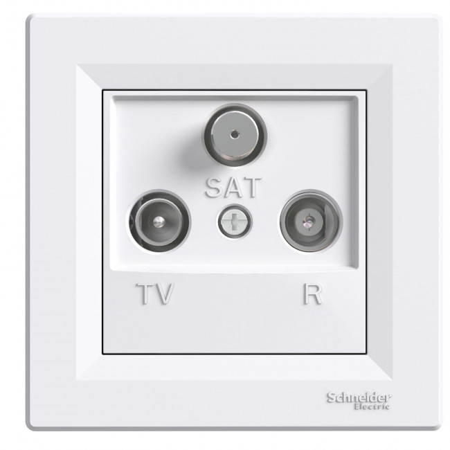 Πρίζα TV-RD-SAT Τερματική 1dB Λευκό EPH3500121 ASFORA