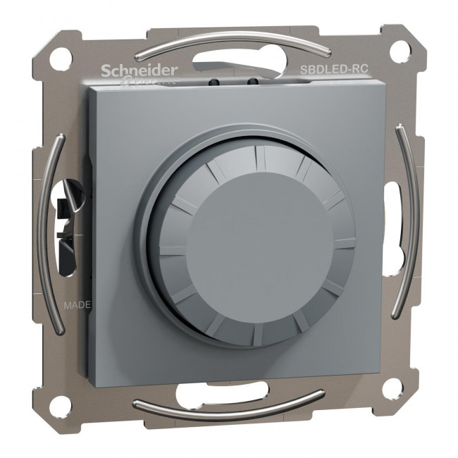 Dimmer Περιστροφικό Universal 370W Ατσάλι EPH6800162 Asfora SCHNEIDER ELECTRIC
