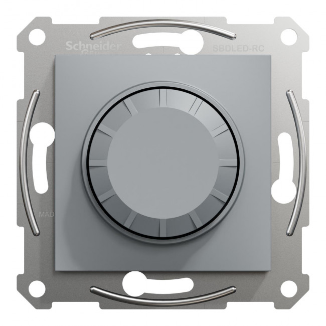 Dimmer Περιστροφικό Universal 370W Ατσάλι EPH6800162 Asfora SCHNEIDER ELECTRIC
