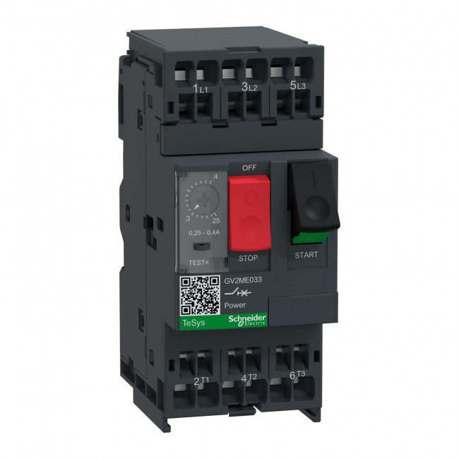 Θερμομαγνητικός Διακόπτης 0.25…0.40Α GV2ME03 SCHNEIDER ELECTRIC