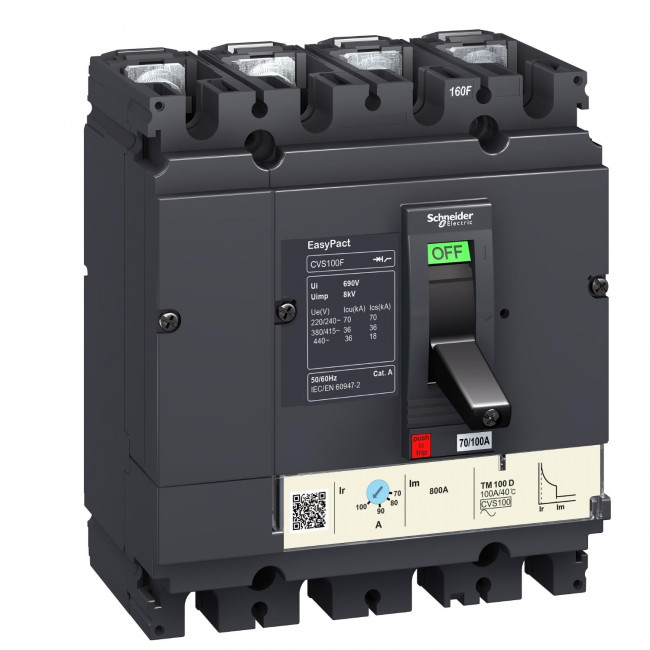 Αυτόματος Διακόπτης Ισχύος 4P 80A 25kA LV510326 SCHNEIDER ELECTRIC