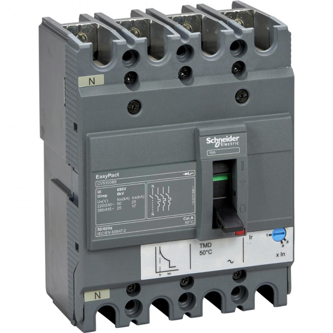 Αυτόματος Διακόπτης Ισχύος 4P 63A 25kA LV510956 SCHNEIDER ELECTRIC