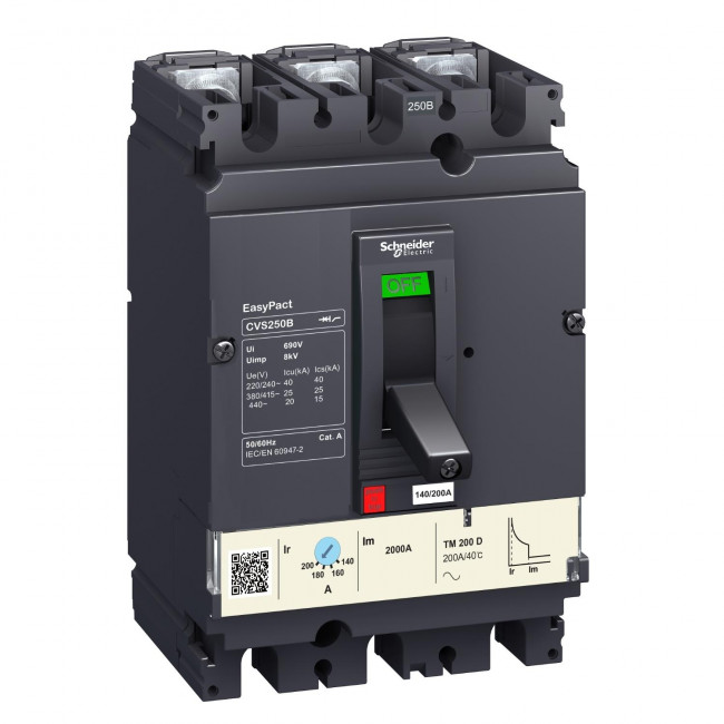 Αυτόματος Διακόπτης Ισχύος 3P 200A 25kA LV525302 SCHNEIDER ELECTRIC
