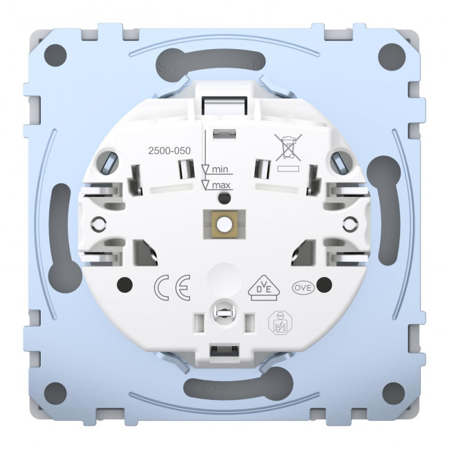Πρίζα Σούκο Ασφαλείας Ατσάλι MEG2300-6036 System D MERTEN