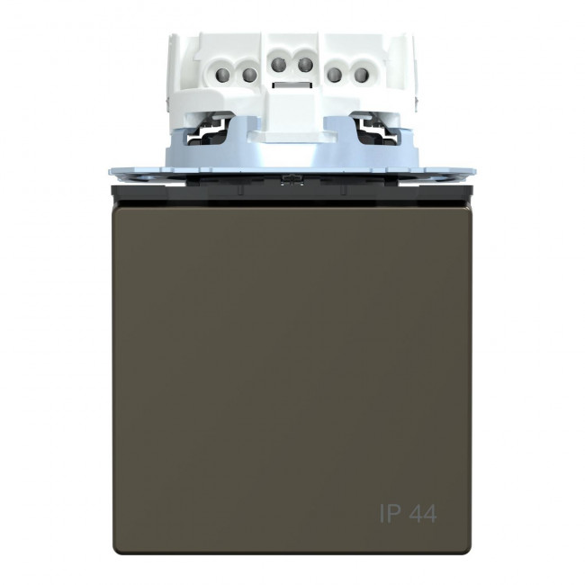 Πρίζα Σούκο Ασφαλείας Με Καπάκι Mocca MEG2314-6052 System D MERTEN