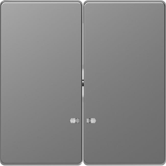 Μετώπη 2 Πλήκτρων Φωτεινής Λειτουργίας Ατσάλι MEG3420-6036 D-Life MERTEN