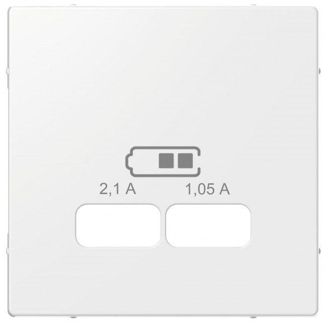 Μετώπη Πρίζας Διπλής USB Λευκό MEG4367-0319 System-M MERTEN
