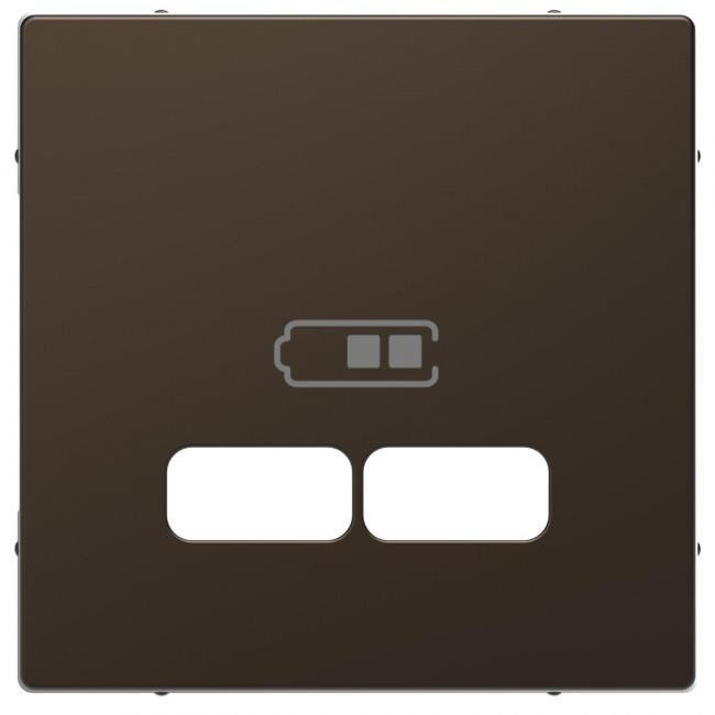 Μετώπη Πρίζας Διπλής USB Mocca MEG4367-6052 D-Life MERTEN