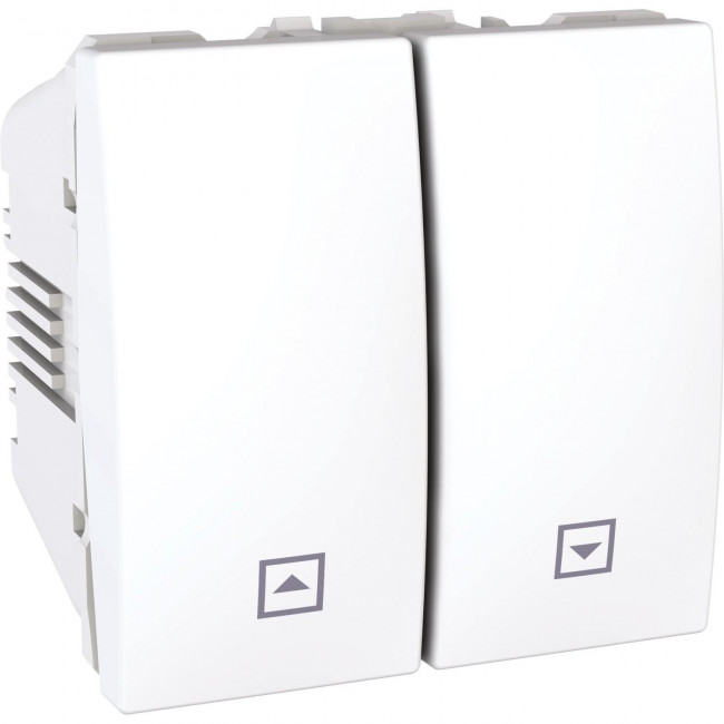 Διακόπτης Ρολών 2 Στοιχείων Λευκό Unica