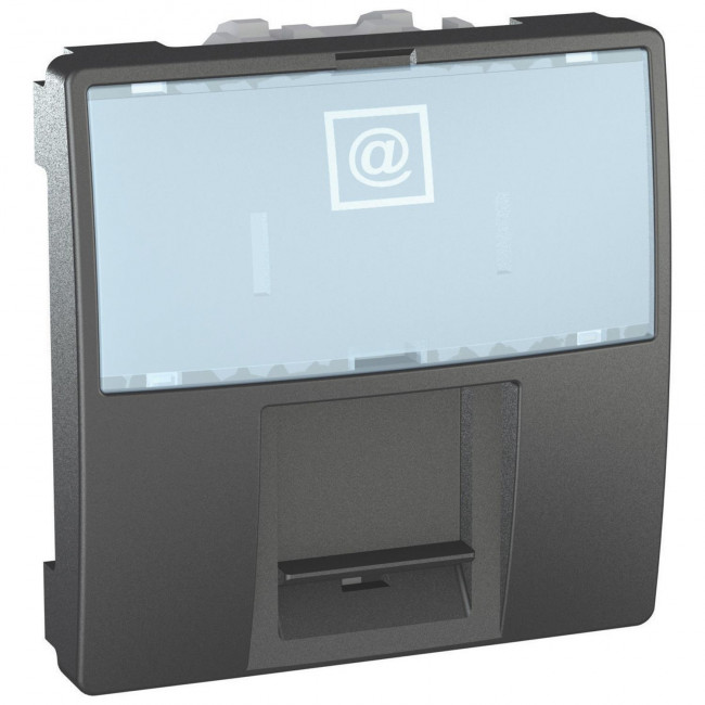 Πρίζα Δικτύου RJ45 Cat.6 UTP 2 Στοιχείων Γραφίτης Unica