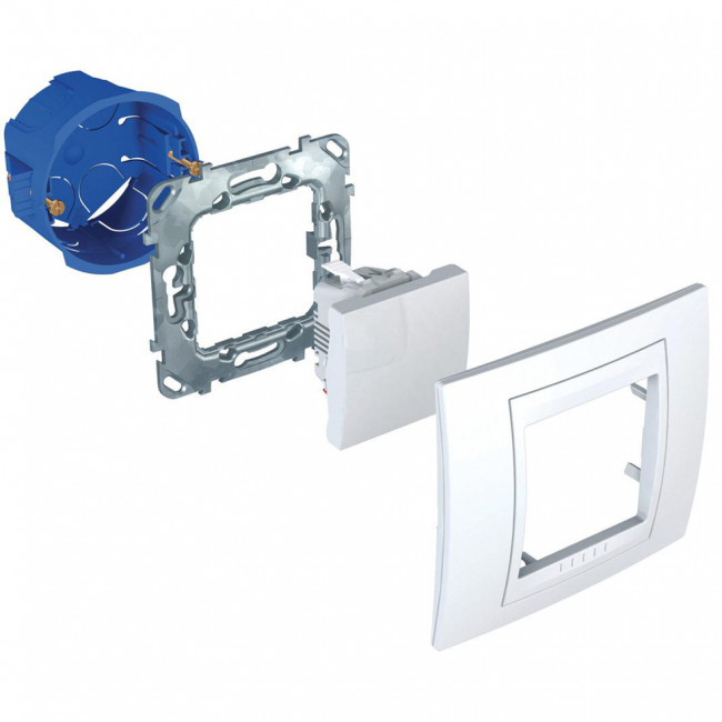 Πρίζα Δικτύου RJ45 Cat.6 UTP 2 Στοιχείων Γραφίτης Unica