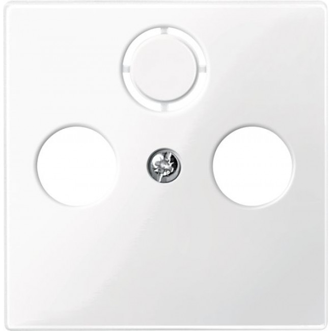 Μετώπη Πρίζας TV-R-SAT Λευκό MTN296719 System-M MERTEN