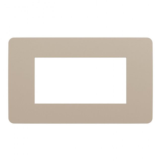 Πλαίσιο 4 Στοιχείων Taupe Με Λευκή Βάση NU270426 New Unica