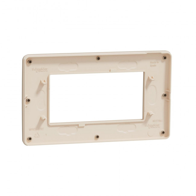 Πλαίσιο 4 Στοιχείων Taupe Με Μπεζ Βάση NU270427 New Unica