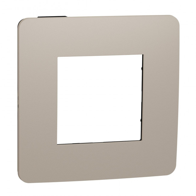 Πλαίσιο 2 Στοιχείων Taupe Με Μαύρη Βάση NU280228 New Unica